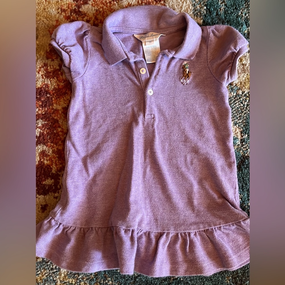 Ralph Lauren purple polo dress size 9 months
